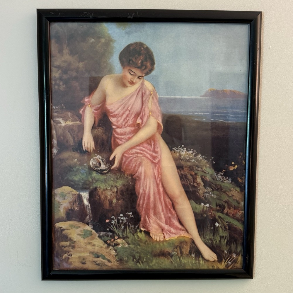 Hans Hassenteufel Flora Framed Art Print Victorian Classical Romantic 21x17